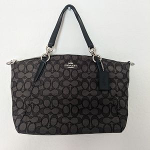 Coach purse, black and grey